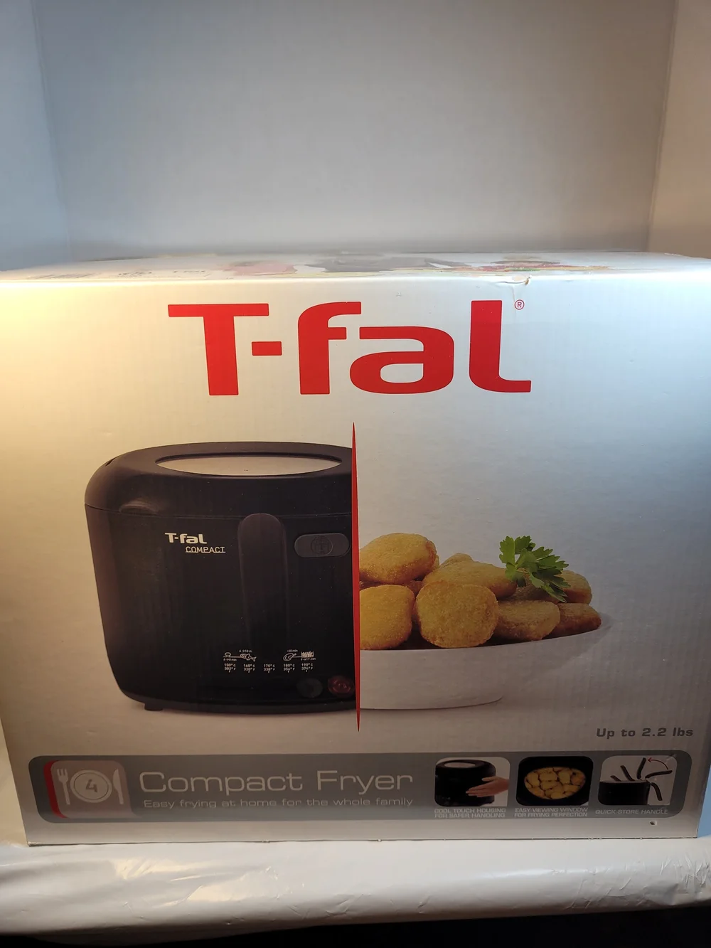 T-fal Compact Deep Fryer 2.2 lb Capacity Countertop New